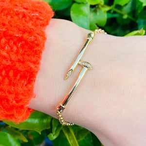 Demi-braclet clou en or 18k